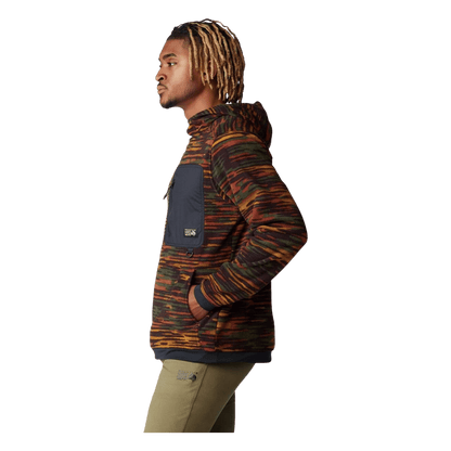 MOUNTAIN HARDWEAR FIRST TRACKS FLEECE PULL OVER HOODY - IRON OXIDE - SIDE VIEW