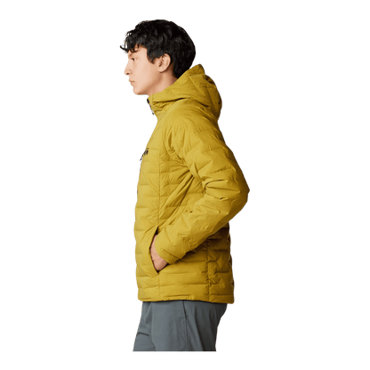 MOUNTAIN HARDWEAR MEN'S STRETCHDOWN HOODY - DARK BOLT - SIDE VIEW