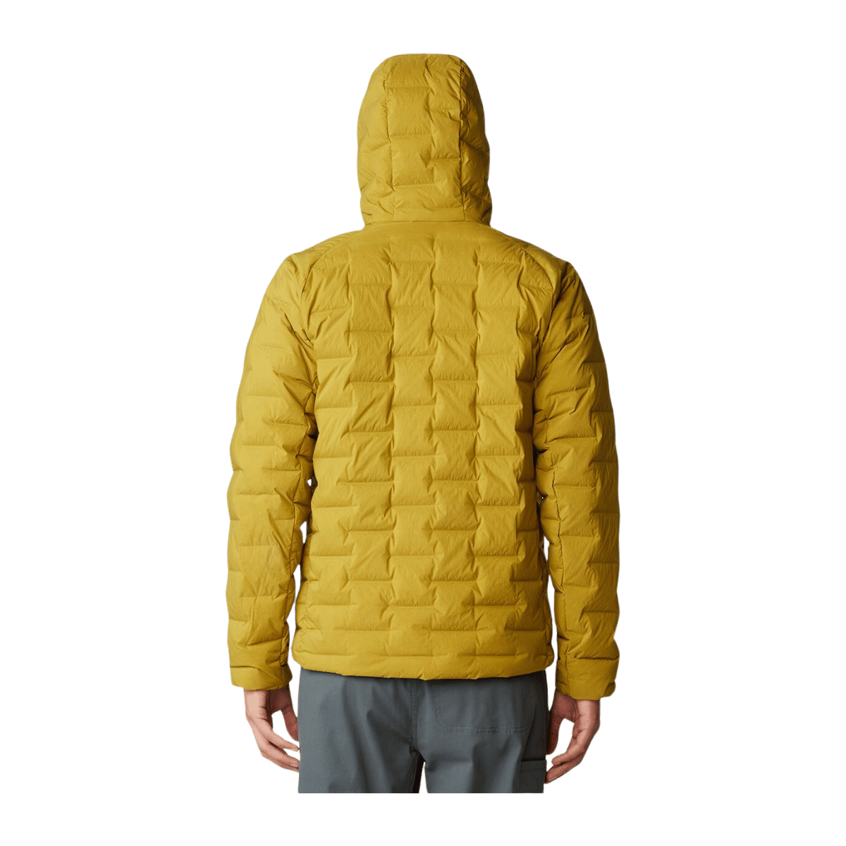 MOUNTAIN HARDWEAR MEN'S STRETCHDOWN HOODY - DARK BOLT - BACK VIEW
