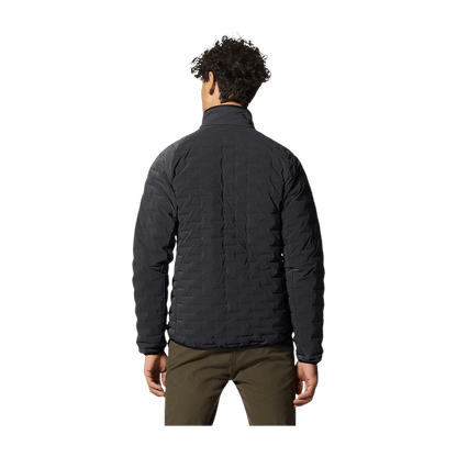 MOUNTAIN HARDWEAR MEN'S STRETCHDOWN JACKET - DARK STORM HEATHER - BACK VIEW