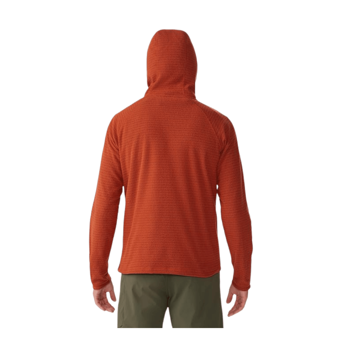 MOUNTAIN HARDWEAR MEN'S SUMMIT GRID HOODY - DARK COPPER - BACK VIEW