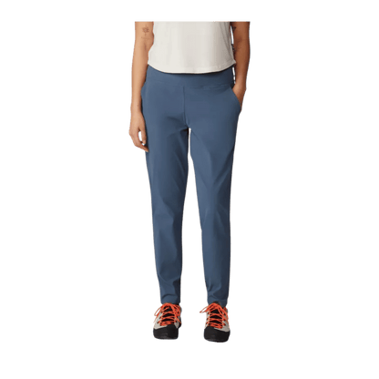 MOUNTAIN HARDWEAR WOMEN'S DYNAMA ANKLE PANT - MOON BLUE - FRONT VIEW