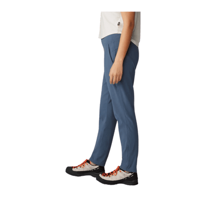 MOUNTAIN HARDWEAR WOMEN'S DYNAMA ANKLE PANT - MOON BLUE - SIDE VIEW