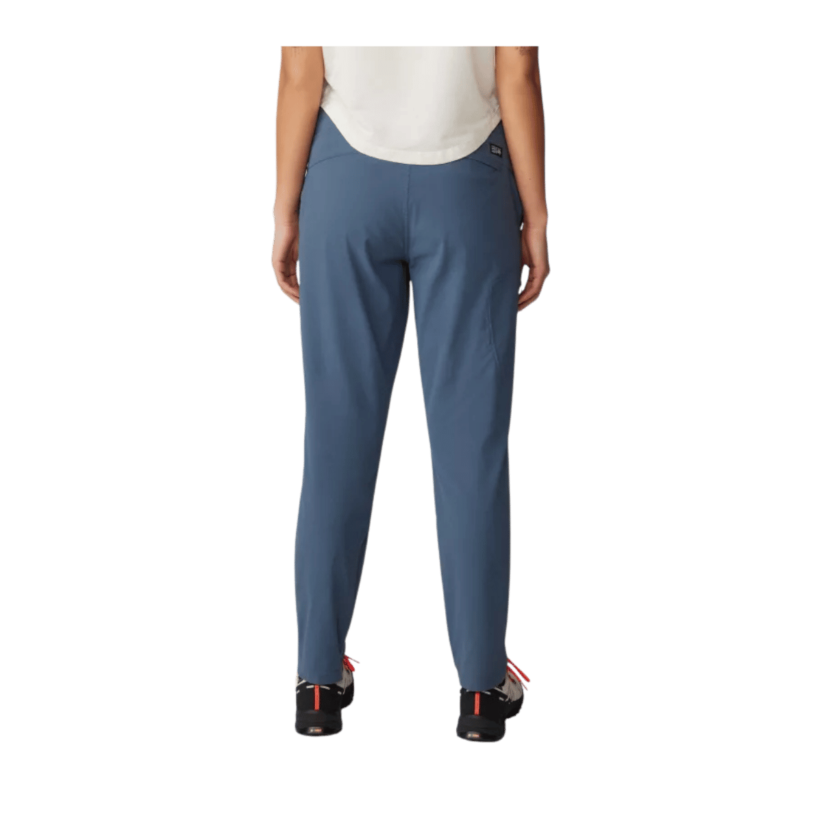 MOUNTAIN HARDWEAR WOMEN'S DYNAMA ANKLE PANT - MOON BLUE - BACK VIEW