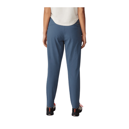 MOUNTAIN HARDWEAR WOMEN'S DYNAMA ANKLE PANT - MOON BLUE - BACK VIEW