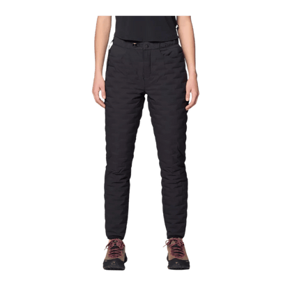 MOUNTAIN HARDWEAR WOMEN'S STRETCHDOWN LIGHT PANT - BLACK - FRONT VIEW