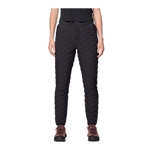 MOUNTAIN HARDWEAR WOMEN'S STRETCHDOWN LIGHT PANT - BLACK - FRONT VIEW