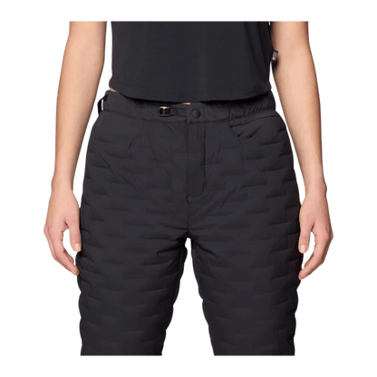 MOUNTAIN HARDWEAR WOMEN'S STRETCHDOWN LIGHT PANT - BLACK - WAIST LINE VIEW
