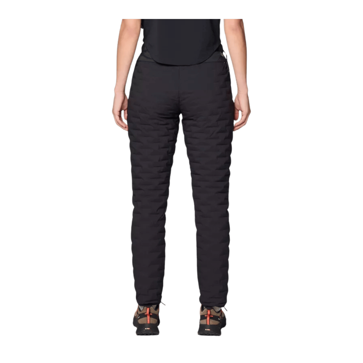 MOUNTAIN HARDWEAR WOMEN'S STRETCHDOWN LIGHT PANT - BLACK - BACK VIEW