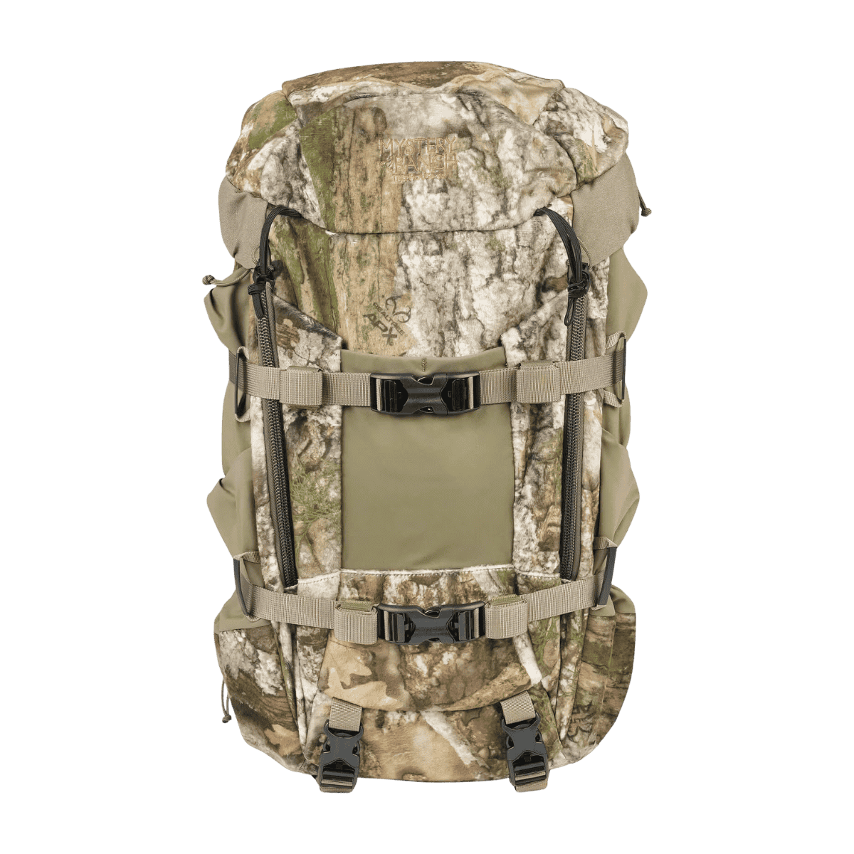 MYSTERY RANCH TREEHOUSE 38 DAY HUNT BACKPACK - REALTREE APX - FRONT VIEW