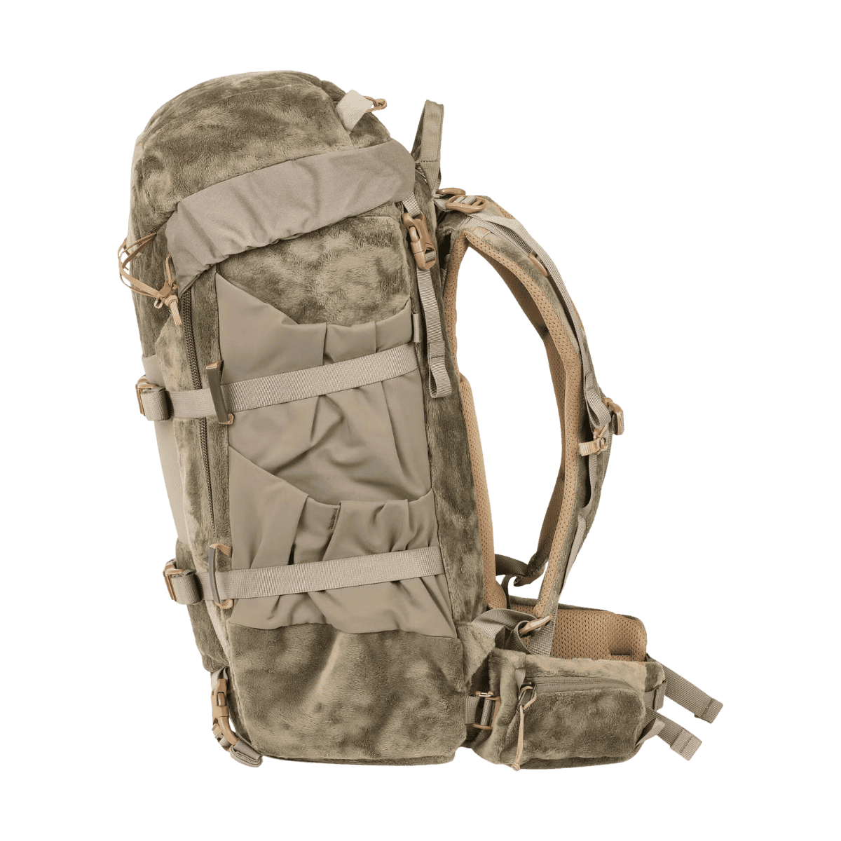 MYSTERY RANCH TREEHOUSE 38 DAY HUNT BACKPACK - WOOD - SIDE VIEW