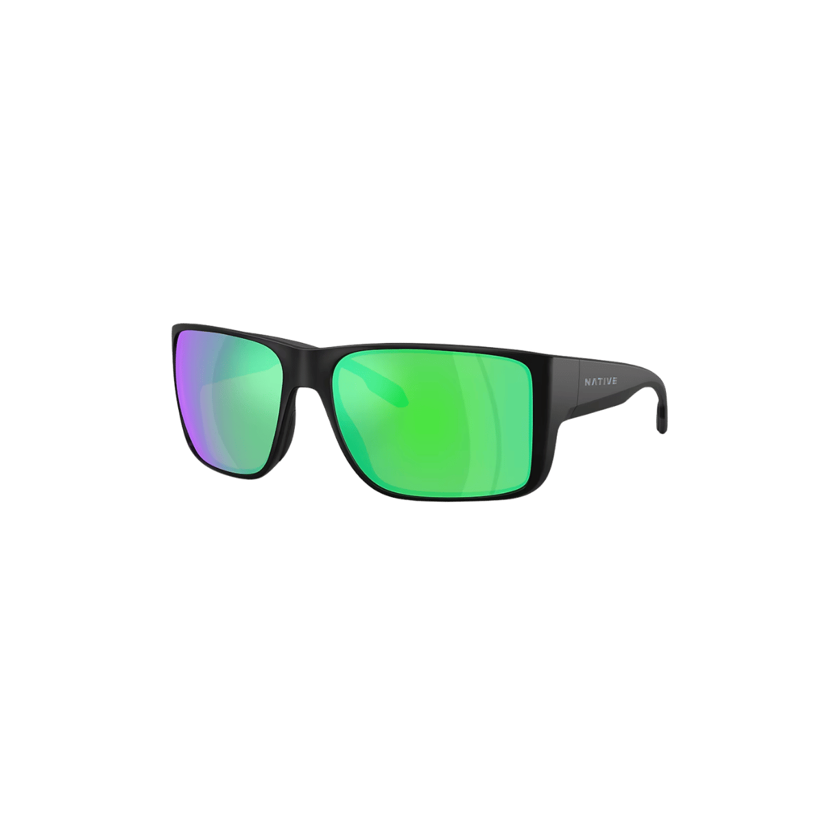 NATIVE EYEWEAR BADLANDS XL SUNGLASSES GREEN REFLEX POLARIZED