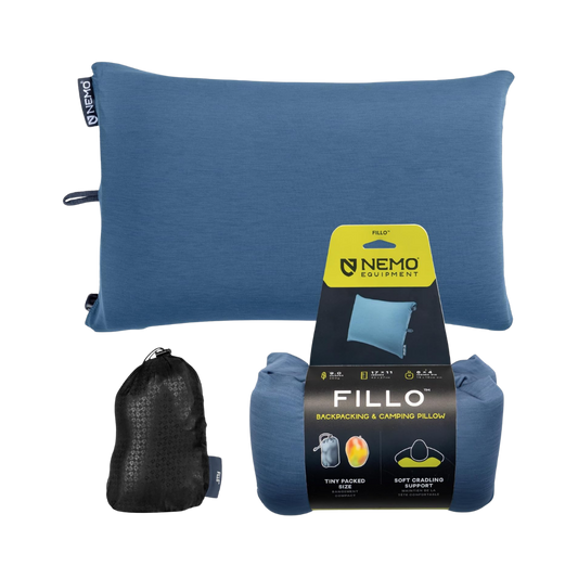 NEMO EQUIPMENT FILLO BACKPACK AND CAMP PILLOW BLUE HORIZON OMBRE BLUE