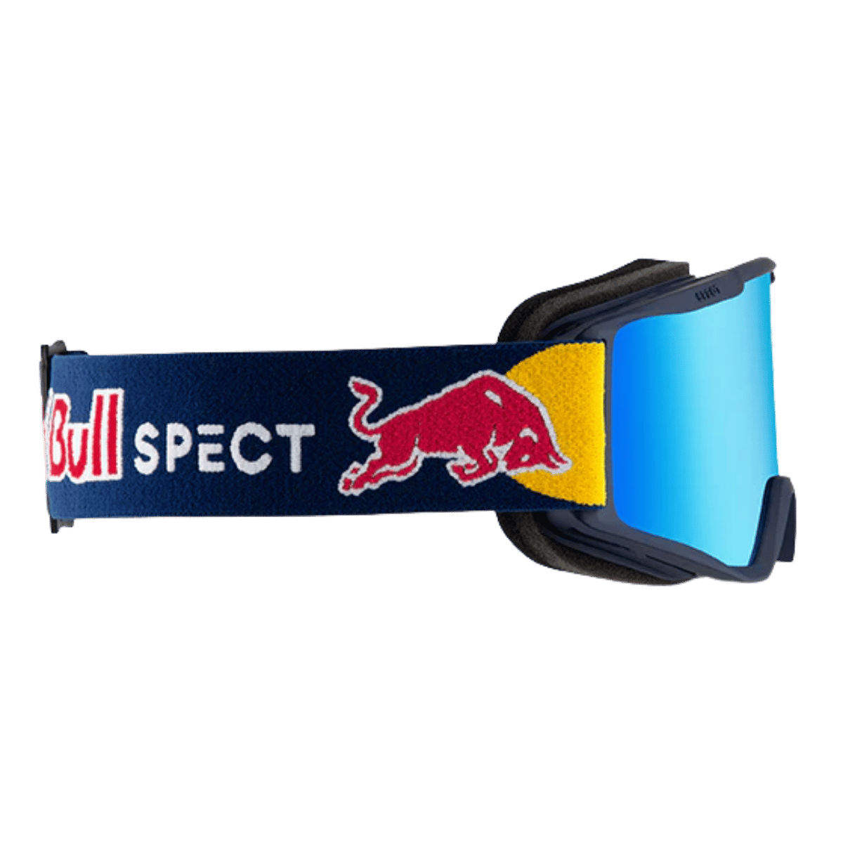 RED BULL SPECT NEON GOGGLES – SNOW GOGGLES FOR WINTER SPORTS - BLUE FRAME - SMOKE WITH BLUE MIRROR - SIDE VIEW