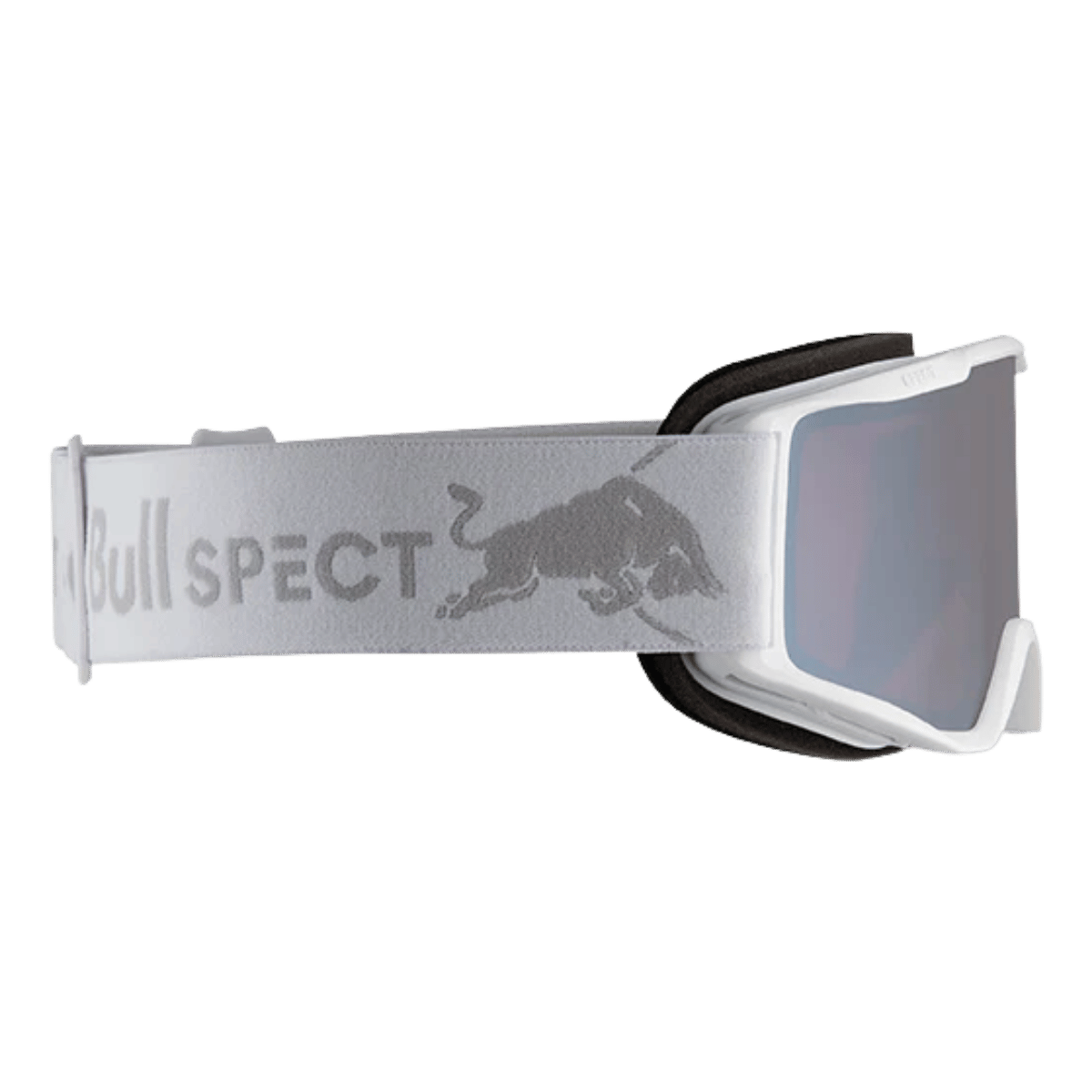 RED BULL SPECT NEON GOGGLES – SNOW GOGGLES FOR WINTER SPORTS - WHITE FRAME - SMOKE WITH SILVER MIRROR - SIDE VIEW