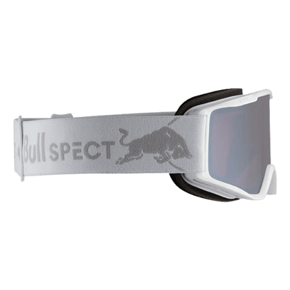 RED BULL SPECT NEON GOGGLES – SNOW GOGGLES FOR WINTER SPORTS - WHITE FRAME - SMOKE WITH SILVER MIRROR - SIDE VIEW