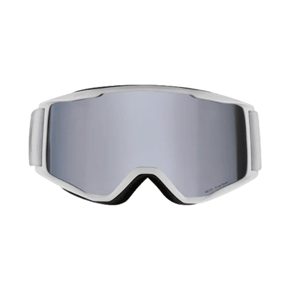 RED BULL SPECT NEON GOGGLES – SNOW GOGGLES FOR WINTER SPORTS - WHITE FRAME - SMOKE WITH SILVER MIRROR - FRONT VIEW