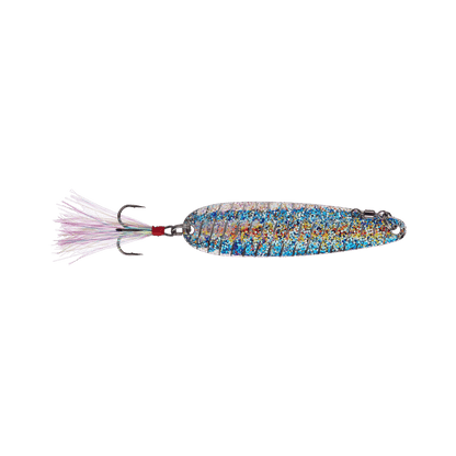 NICHOLS LURES LAKE FORK FLUTTER SPOON SHATTERED GLASS SILVER SCALE