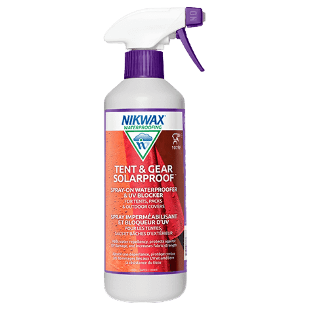 NIKWAX TENT & GEAR SOLAR PROOF CLEAN WATERPROOF - 10OZ MP12 - FRONT VIEW