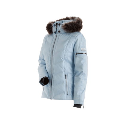 NILS WOMEN'S CERVINIA FAUX FUR PARKA - ICE BLUE - SIDE VIEW