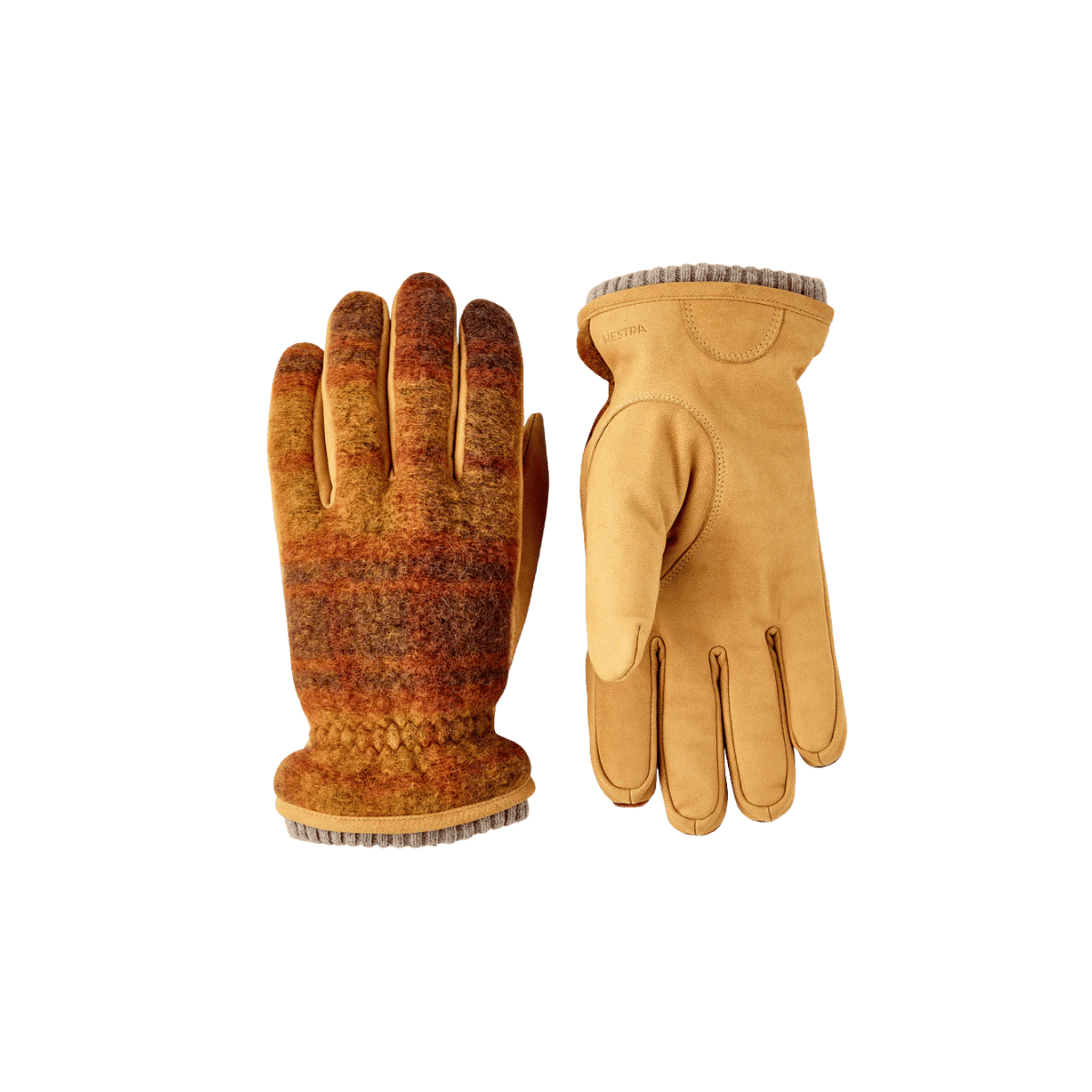 HESTRA MEN'S NOAH 5 FINGER - MUSTARD MULTI