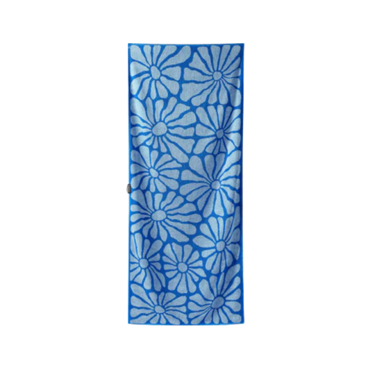 NOMADIX ORGANIC BEACH TOWEL COASTAL BLUE