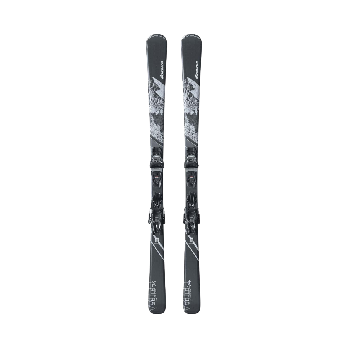 NORDICA W WILD BELLE 74 + TP2 COMP 10 BLACK BLUE