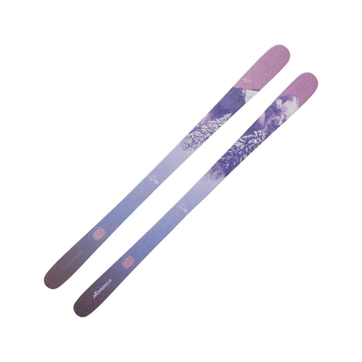 NORDICA WOMENS SANTA ANA 88 SKI 2022 2023 VIOLET WHITE