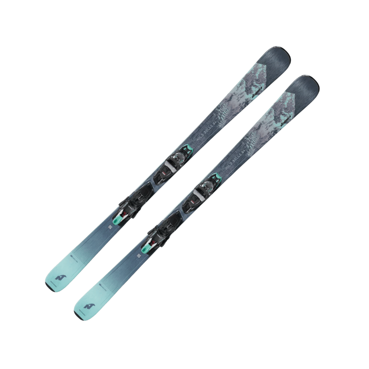 NORDICA WOMENS WILD BELLE 84 + TP2 11 2022 2023 BLACK TEAL