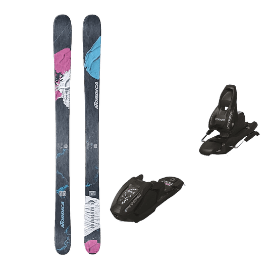 NORDICA UNLEASHED 90 SKIS MARKER FREE 7 BINDINGS