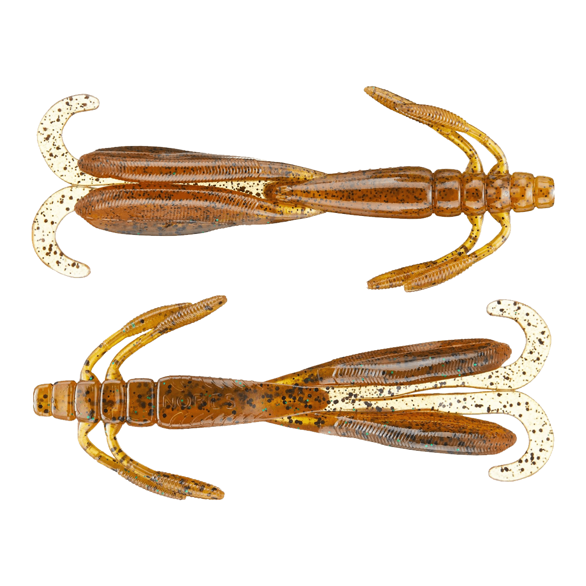 NORIES BIG ESCAPE TWIN CREATURE BAIT 5PK - 5INCH - BRUSH PILE CRAW