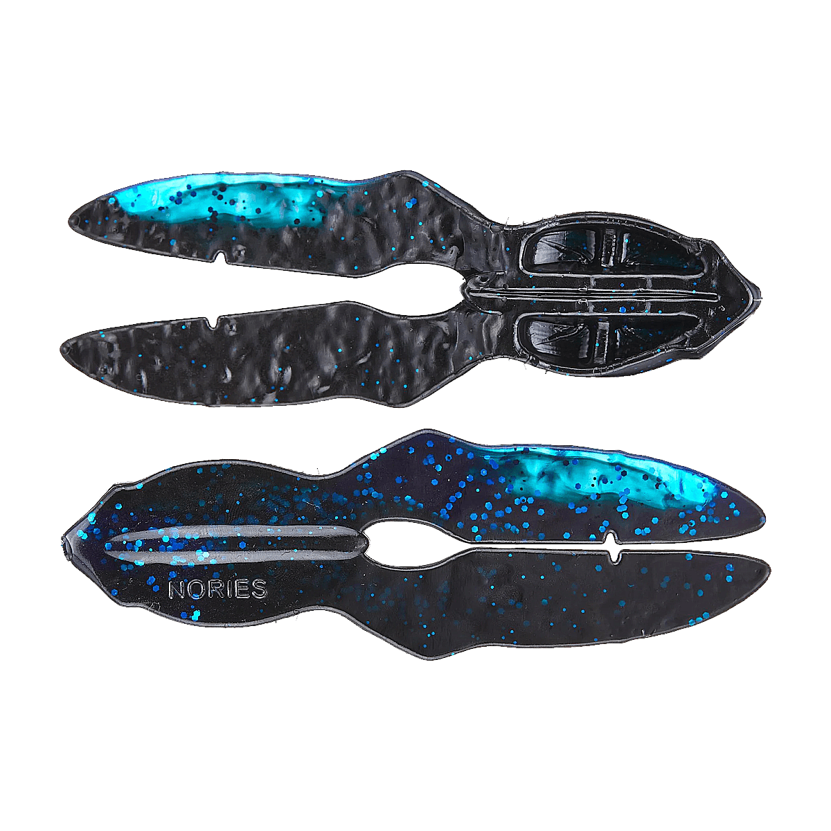 NORIES FG DADDY CREATURE BAIT 4.3 INCH 4PK - BLACK BLUE DADDY