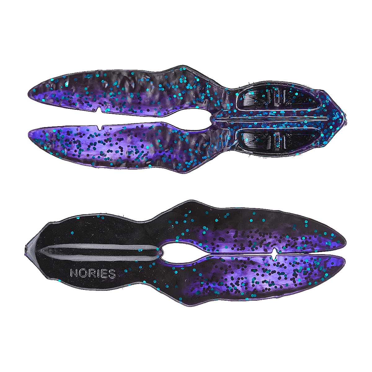 NORIES FG DADDY CREATURE BAIT 4.3 INCH 4PK - JUNE BUG BLACK BACK