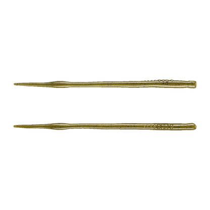 NORIES FUTO HASSUN STRAIGHT TAIL WORM 7PK - 8 INCH - LIGHT GREEN PUMPKIN FLOAT