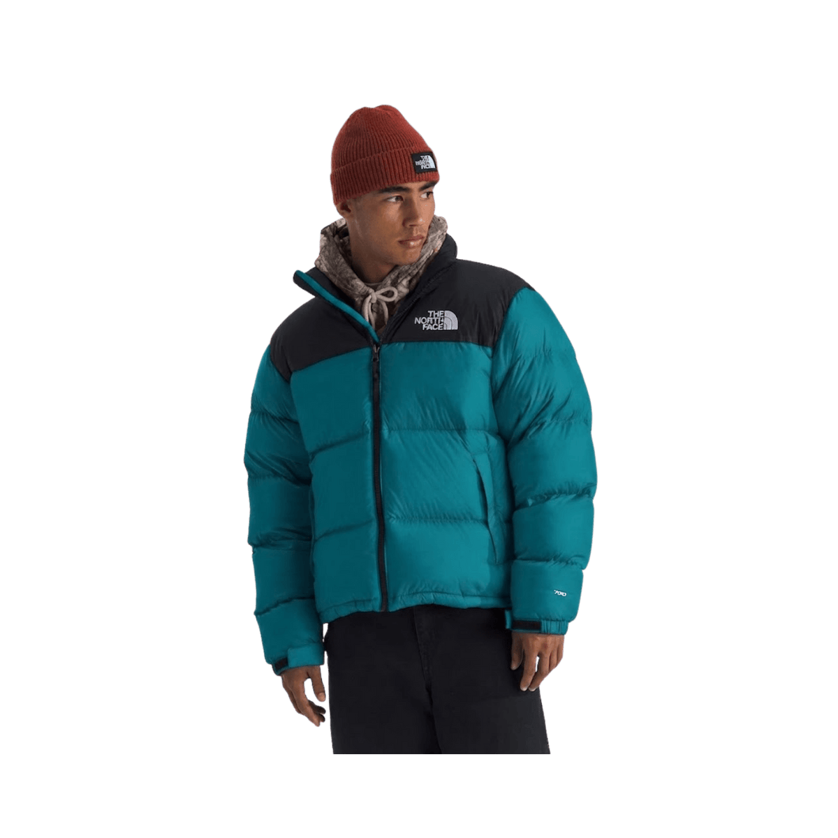 NORTH FACE 1996 RETRO NUPTSE JACKET- TEAL/BLACK