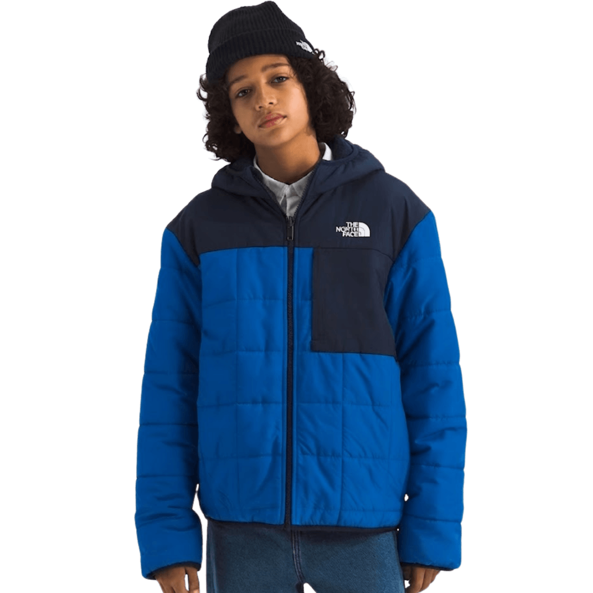 NORTH FACE B RVRSIBLE SHASTA FZ HOOD JKT ACTIVE BLUE BOLD BLUE