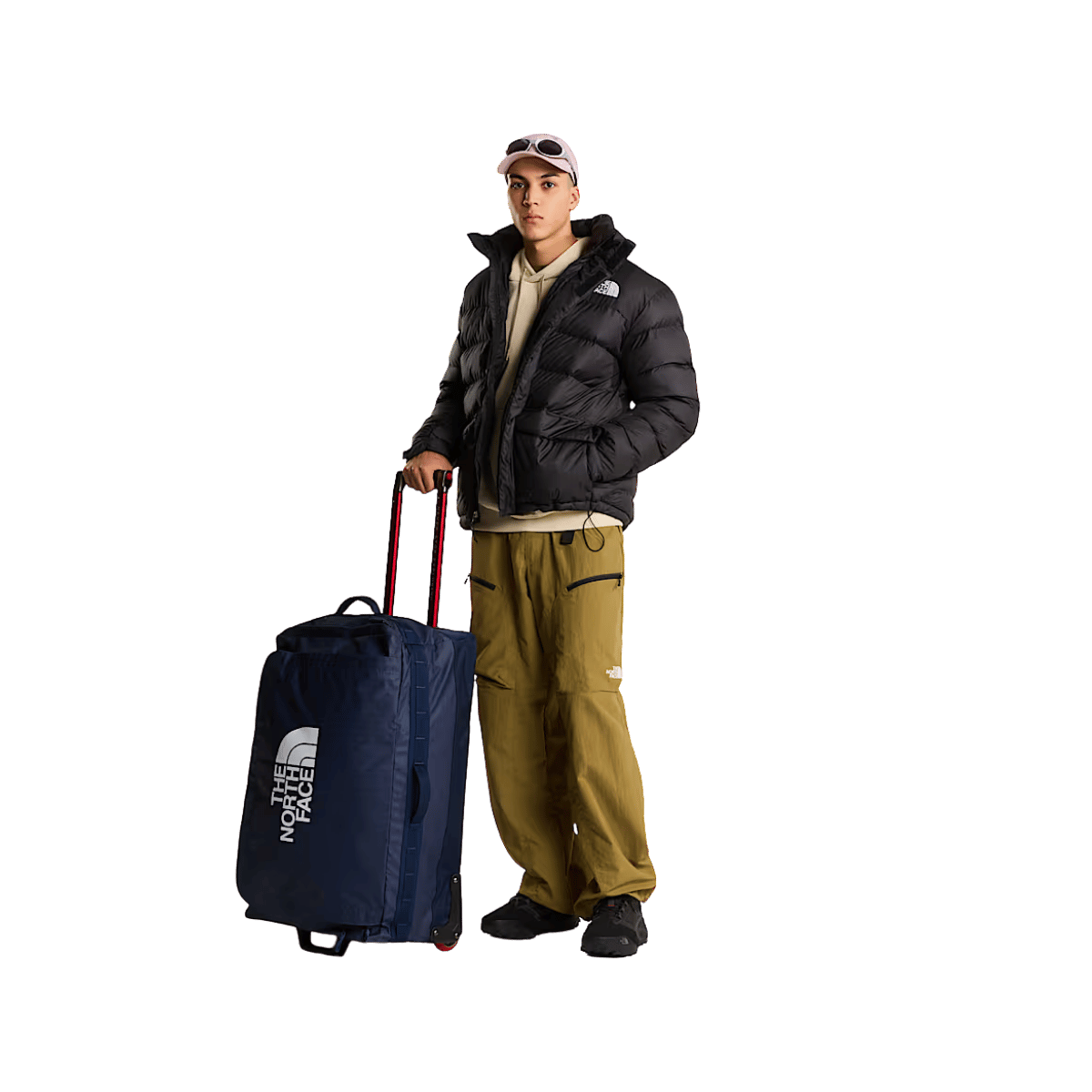 NORTH FACE BASE CAMP VOYAGER 29 ROLLER - SHADY BLUE/SUMMIT NAVY, FULL  FRONTAL VIEW
