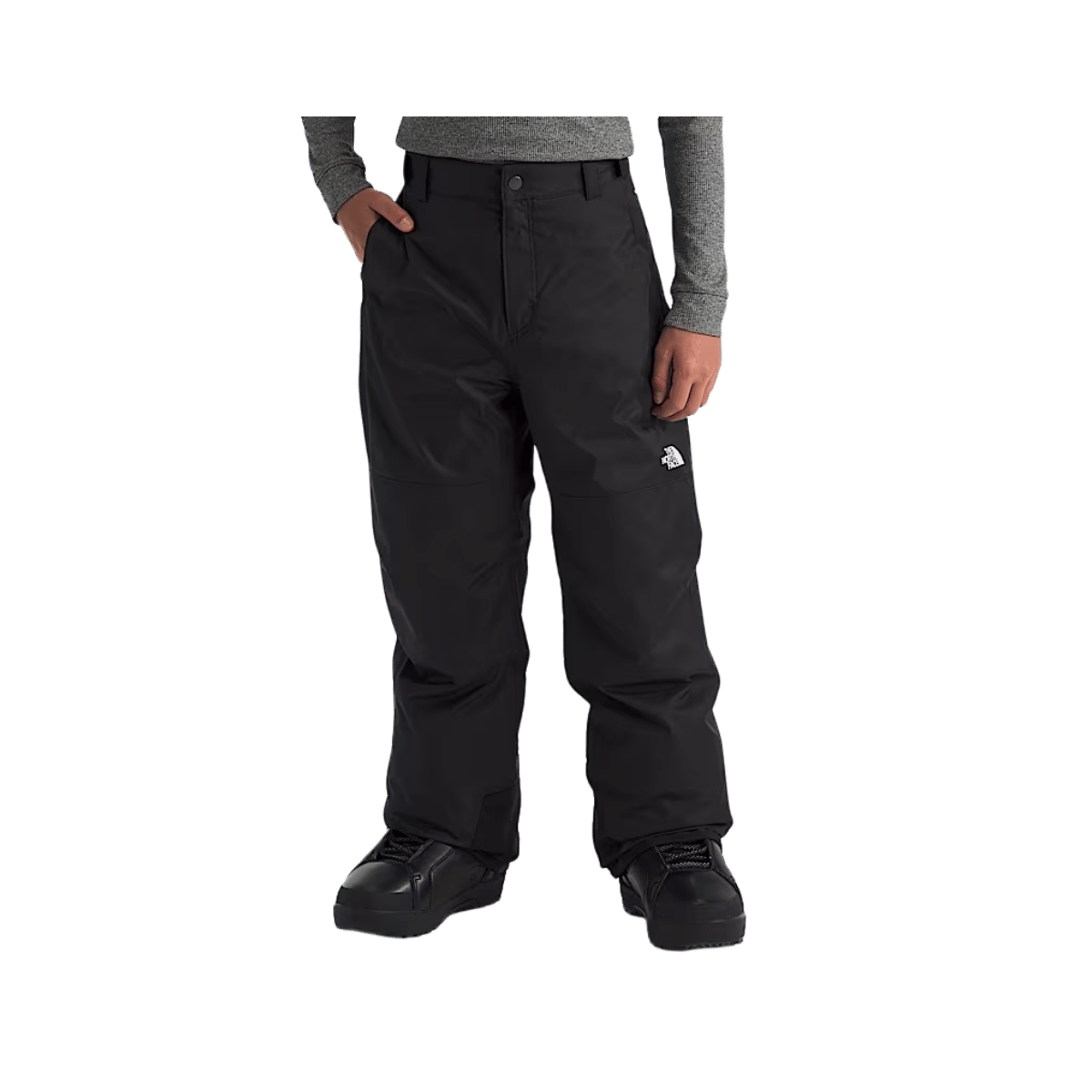 NORTH FACE BOY'S FREEDOM INSULATED PANT - TNF BLACK, FRONT ANGLE, XS, SM, MD, LG, XL, XXL