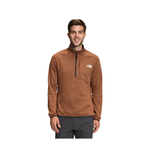 NORTH FACE CANYONLANDS 1/2 ZIP BRANDY BROWN HEATHER