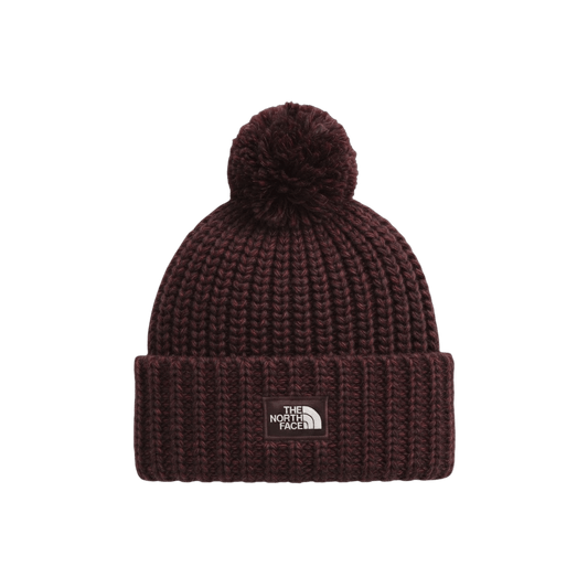 NORTH FACE COZY CHUNKY CABIN BEANIE BURGUNDY BROWN RED