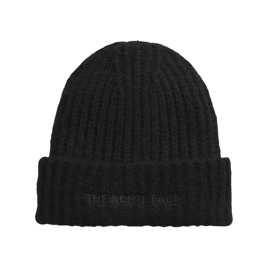 NORTH FACE FOHAIR CABIN BEANIE - TNF BLACK, FRONT LOGO