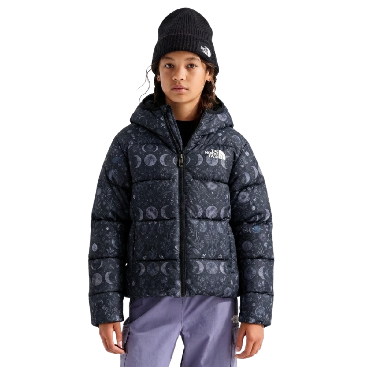 NORTH FACE G HYDRENALITE DOWN HOODED JKT MOON FLORAL PRINT