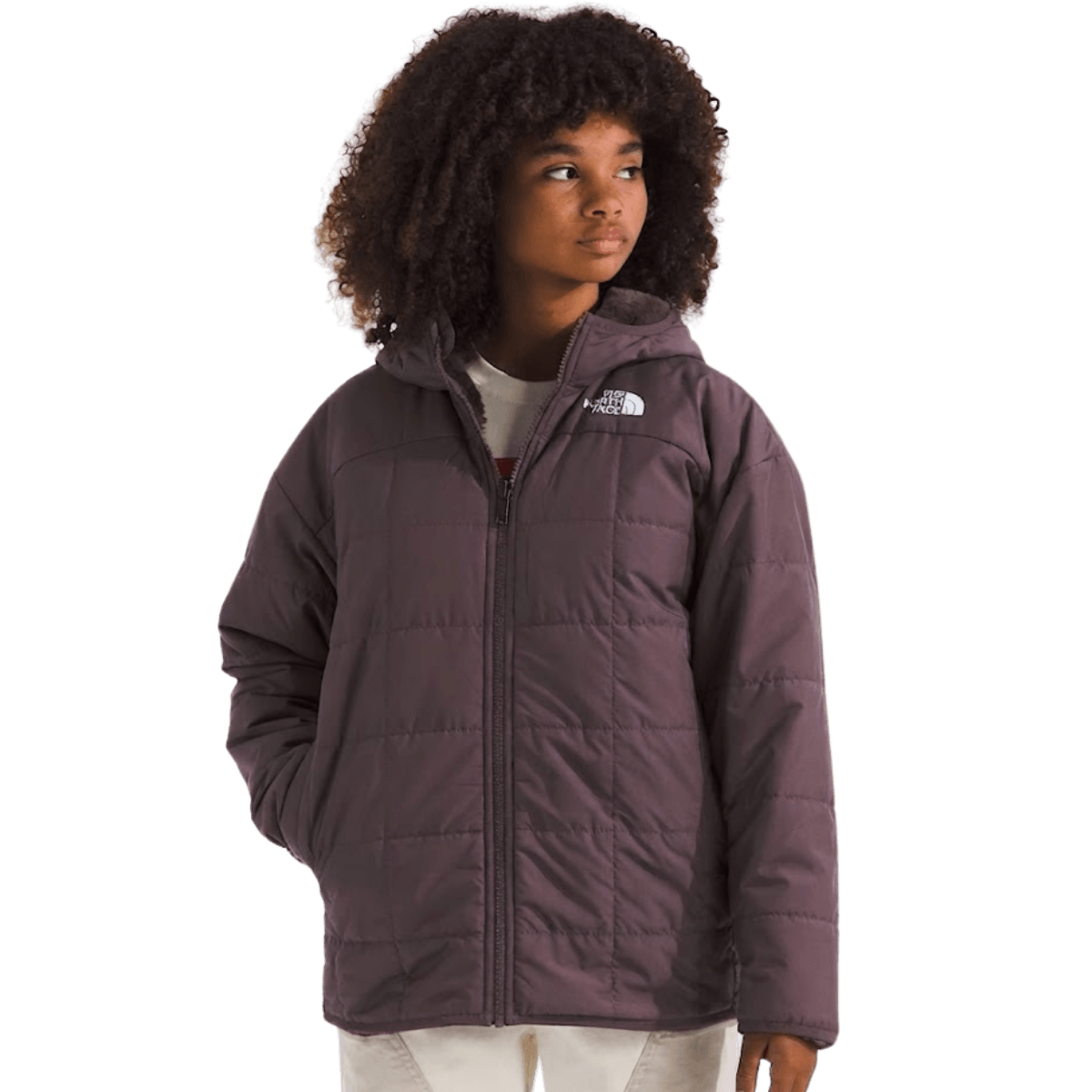 NORTH FACE G REVERSIBLE SHASTA SHRT PARKA GROUNDED PLUM