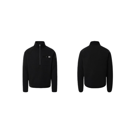 NORTH FACE GORDON LYONS 1/4 ZIP TNF BLACK HEATHER