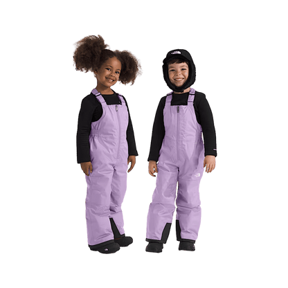 NORTH FACE KIDS FREEDOM INSULATED BIB - LITE LILAC, FRONT ANGLE, 02, 03, 04, 05, 06