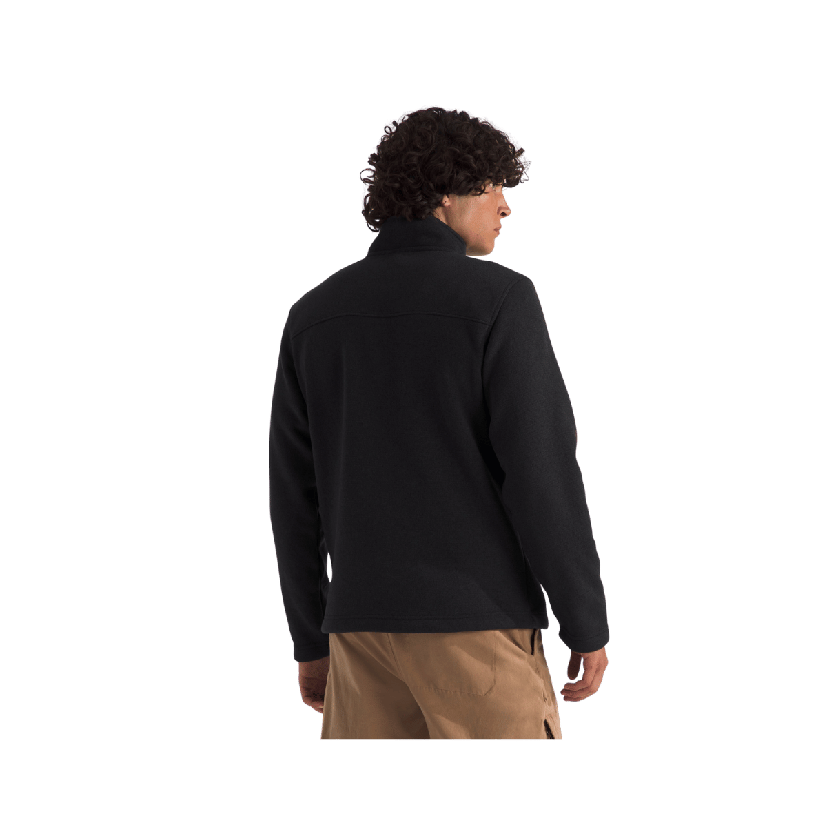 NORTH FACE MEN'S GORDON LYONS FULL ZIP JACKET- TNF BLACK HEATHER, BACK ANGLE, SM, MD, LG, XL, XXL, 3XL