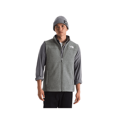 NORTH FACE MEN'S GORDON LYONS VEST - TNF MEDIUM GREY HEATHER, FRONT ANGLE, SM, MD, LG, XL, XXL