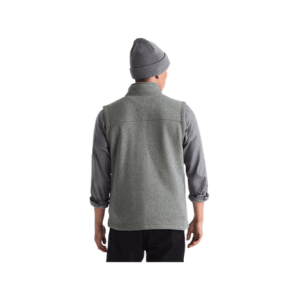 NORTH FACE MEN'S GORDON LYONS VEST - TNF MEDIUM GREY HEATHER, BACK ANGLE, SM, MD, LG, XL, XXL
