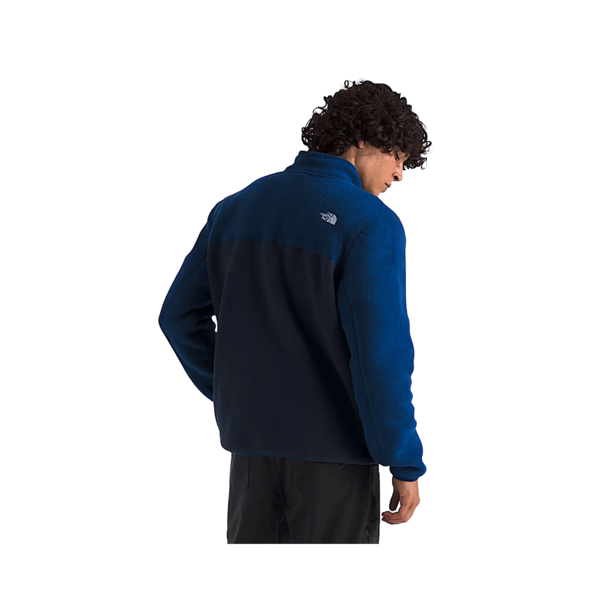 NORTH FACE MEN'S YUMIORI 1/4 ZIP - SUMMIT NAVY/ESTATE BLUE, BACK ANGLE, SM, MD, LG, XL, XXL