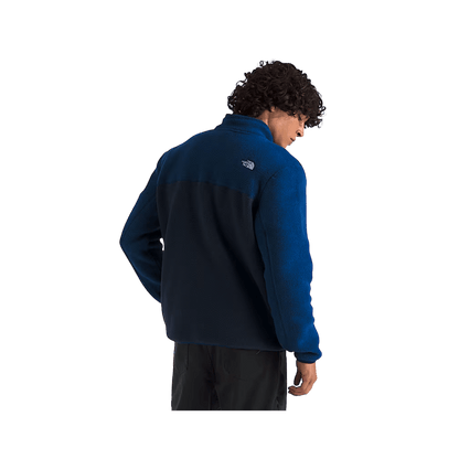 NORTH FACE MEN'S YUMIORI 1/4 ZIP - SUMMIT NAVY/ESTATE BLUE, BACK ANGLE, SM, MD, LG, XL, XXL